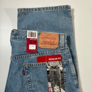 NEW Vintage Levi's 505 Jeans 36x29 Regular Straight Deadstock 2004 Y2K